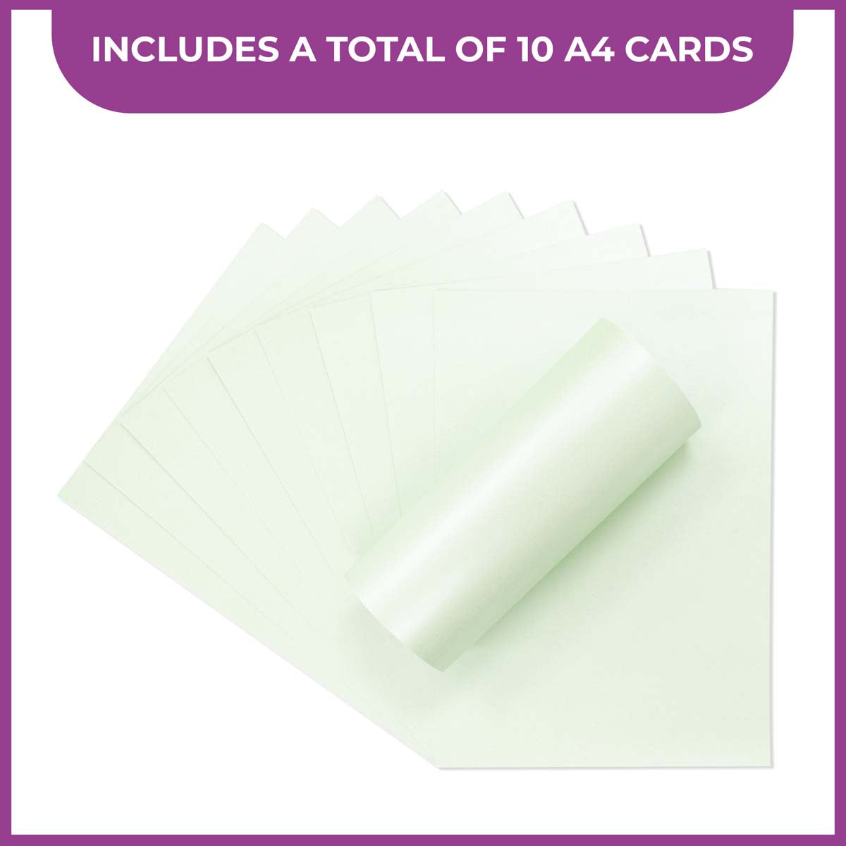 Crafter's Companion Centura Pearl Single Colour A4 10 Sheet Pack - Mint