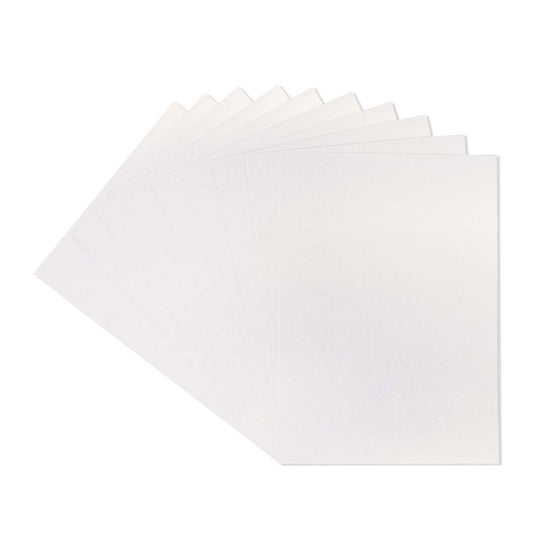 Crafter's Companion Centura Pearl Snow White Hint of Gold A4 Printable Card Pack - 10 Sheets