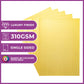 Crafter's Companion Centura Pearl Metallic A4 Single Colour 10 Sheet Pack - Pale Gold