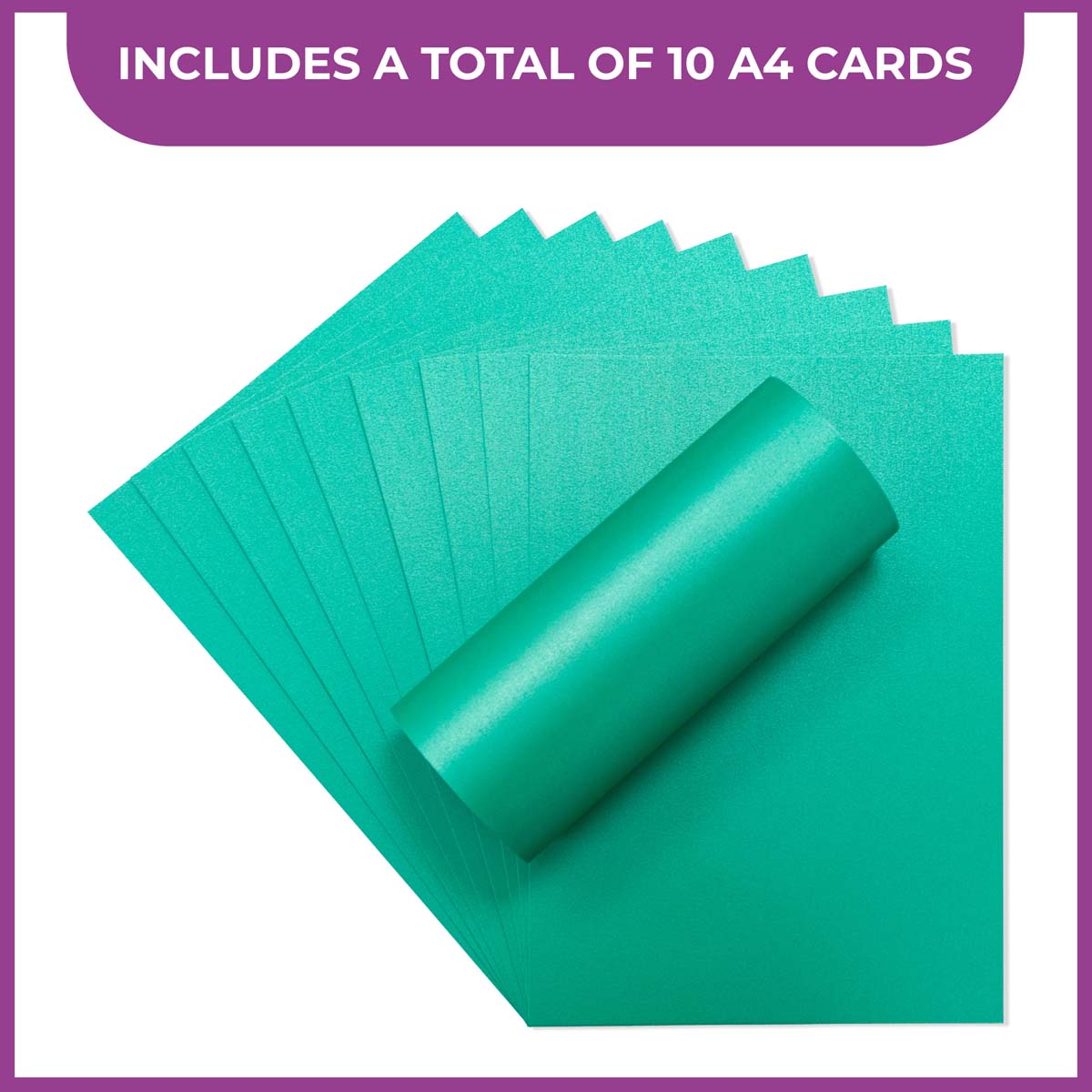 Crafter's Companion Centura Pearl Single Colour A4 10 Sheet Pack - Xmas Green