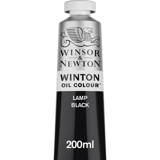 Winsor & Newton Winton Oil Colour 200ml Lamp Black - Winsor & Newton at DRK Crafts