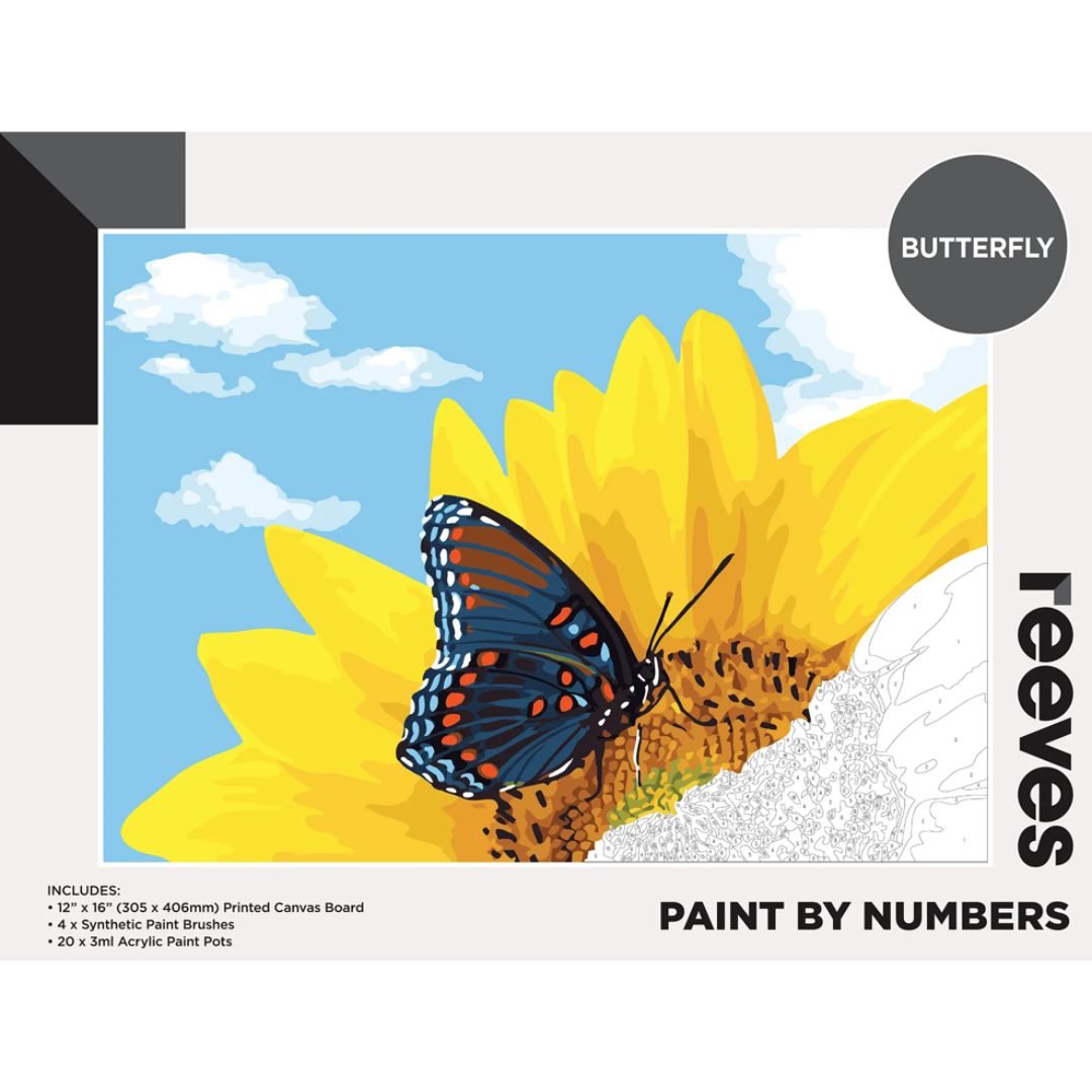 Reeves Paint by Numbers 12x16 inch - Butterfly