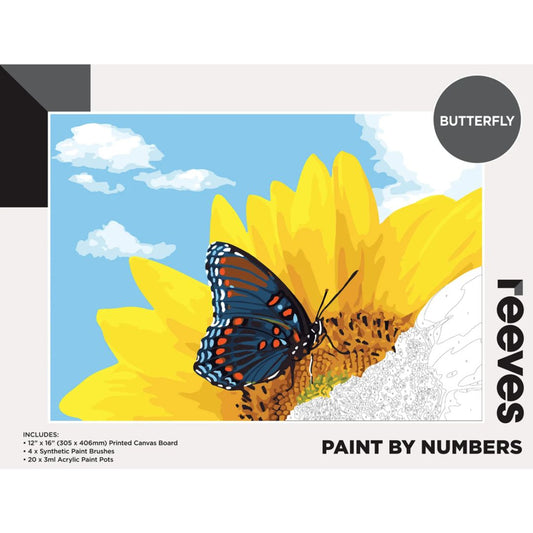 Reeves Paint by Numbers 12x16 inch - Butterfly