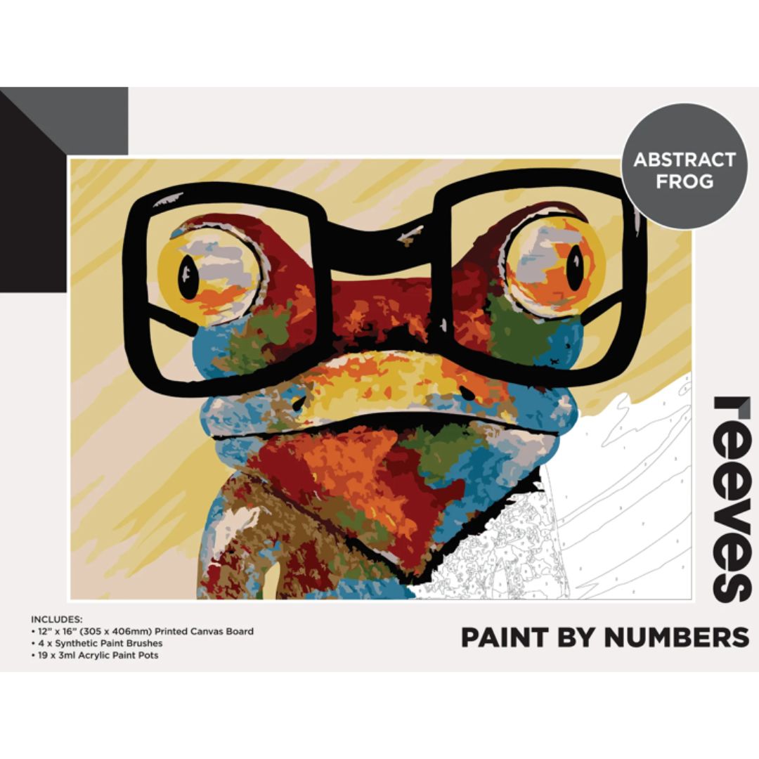 Reeves Paint by Numbers 12x16 inch - Abstract Frog