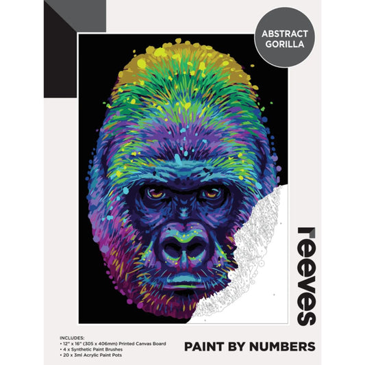 Reeves Paint by Numbers 12x16 inch - Absttract Gorilla