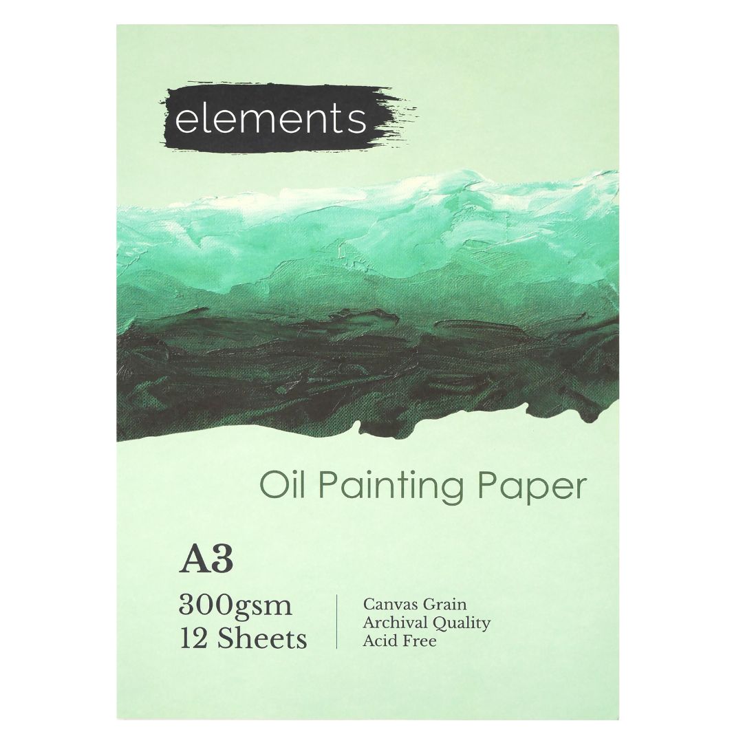 Elements Oil Paper Pad 12s 300gsm - A3 – High Quality Art Paper
