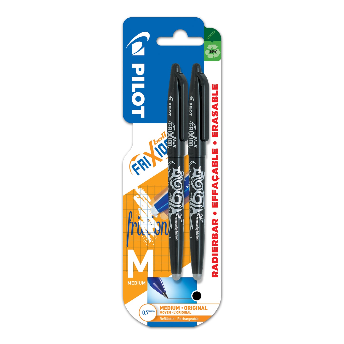 Pilot FriXion Ball Stick 2 pcs Black blister