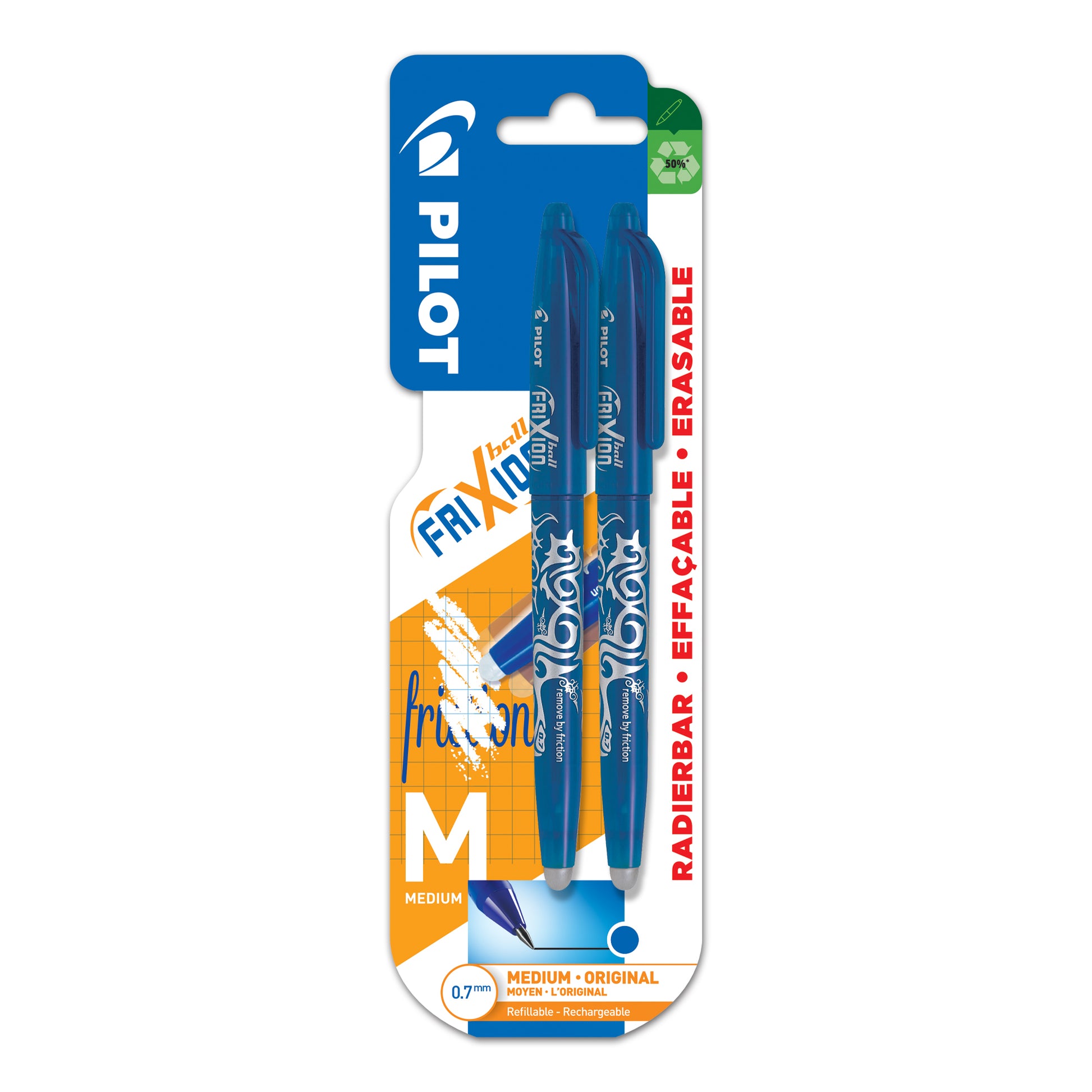 Pilot FriXion Ball Stick 2 pcs Blue blister