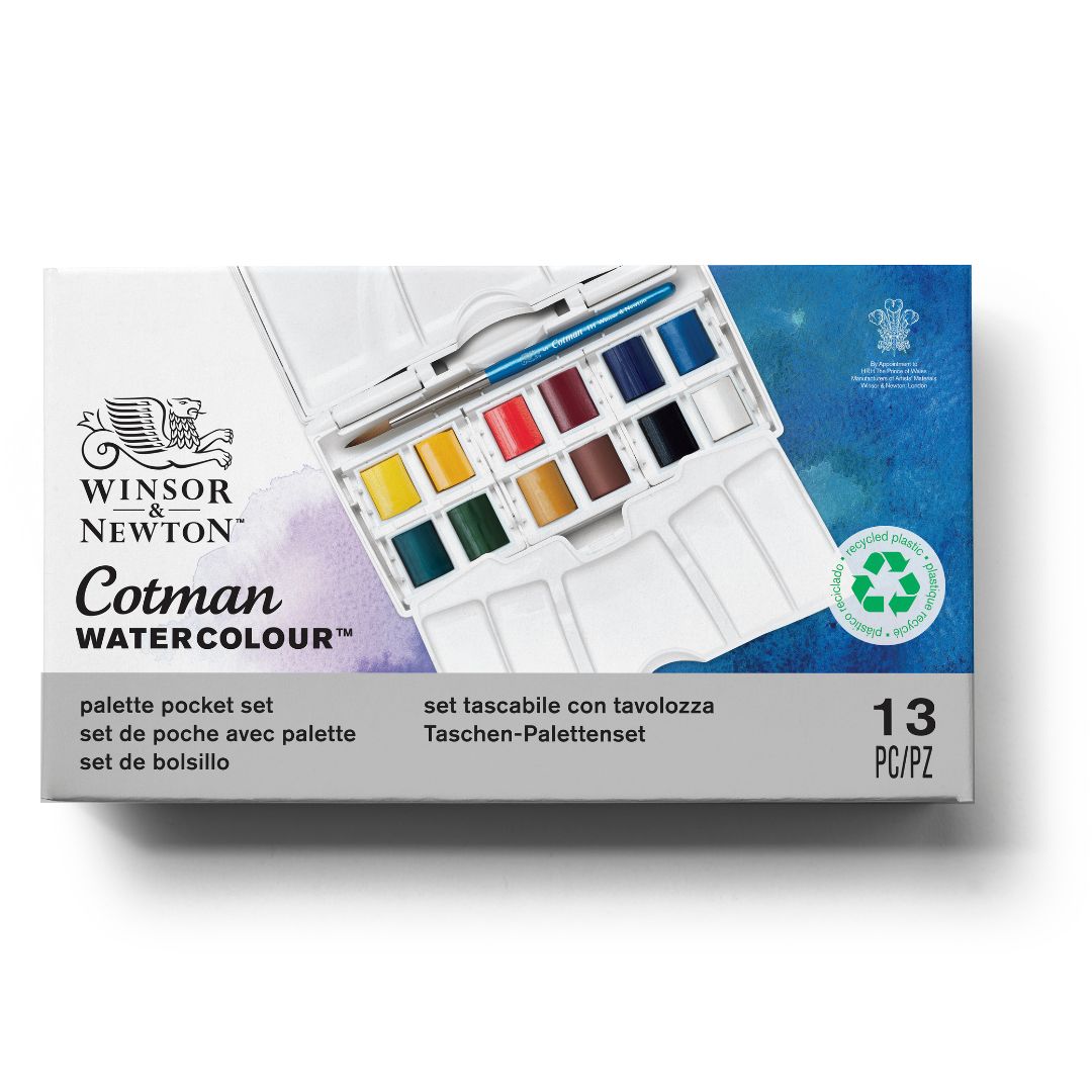 Winsor & Newton Cotman Watercolours Pocket Plus - 12 s - Winsor & Newton at DRK Crafts