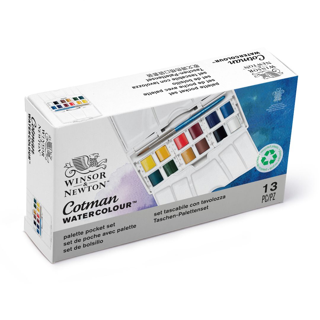 Winsor & Newton Cotman Watercolours Pocket Plus - 12 s - Winsor & Newton at DRK Crafts