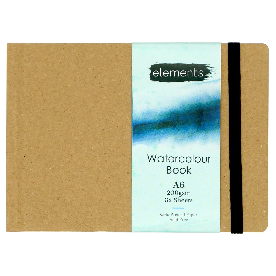 Elements Watercolour Paper Hardback Book Landscape 32s 200gsm - A6 – High Quality Art Paper