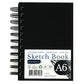 Elements A6 Sketchbook 50s 180gsm Portrait Wire-O Black Cover – Art & Craft Essential