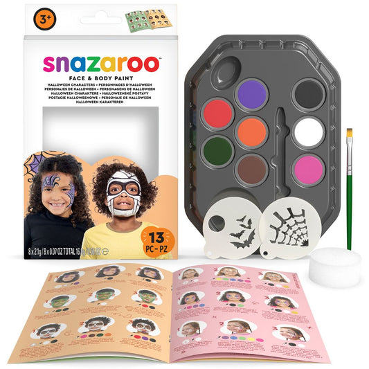 Snazaroo Face Paint Halloween Characters Face Painting Kit
