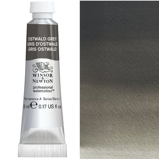 Winsor & Newton Professional Watercolour 5ml Ostwald Grey - Winsor & Newton at DRK Crafts
