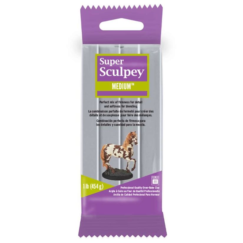 Super Sculpey Med Blend - Gray 1lb/