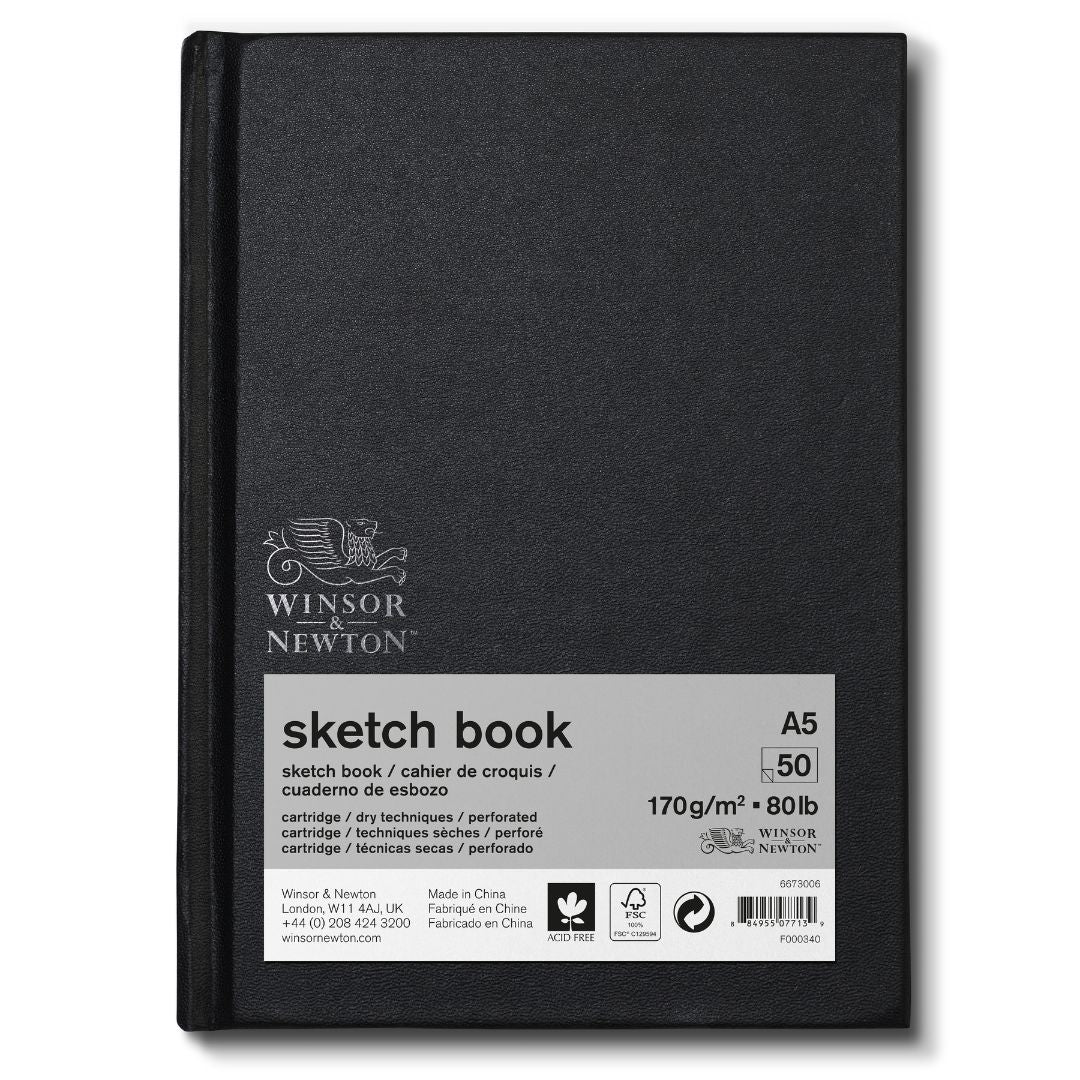 Winsor & Newton Hardback Sketch Book 170gsm - A5 Bound - Winsor & Newton at DRK Crafts