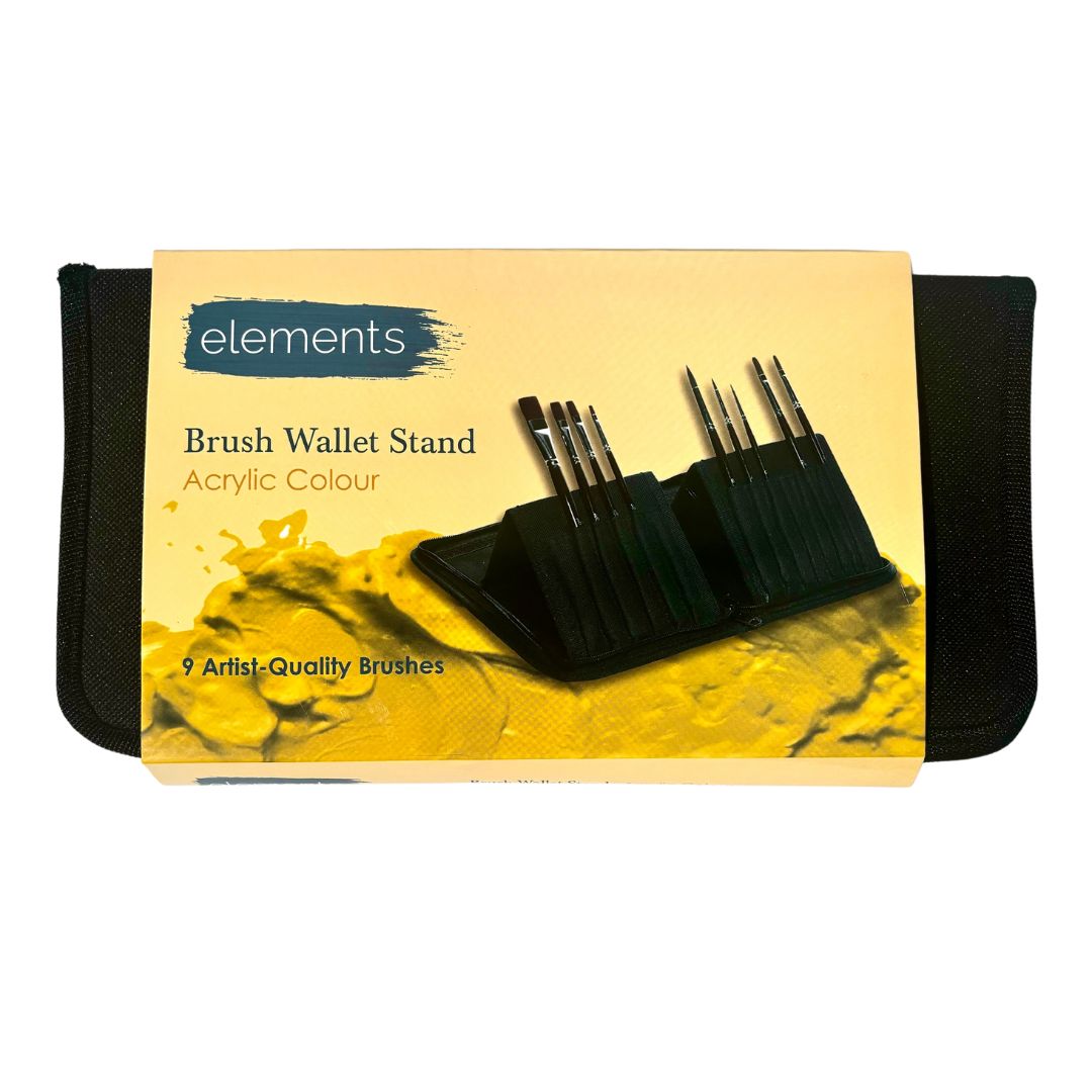 Elements Acrylic 9 Brush Stand Wall – Premium Artist Brush Set