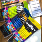 Create Yellow Long Handle Acrylic Brush Pack of 12