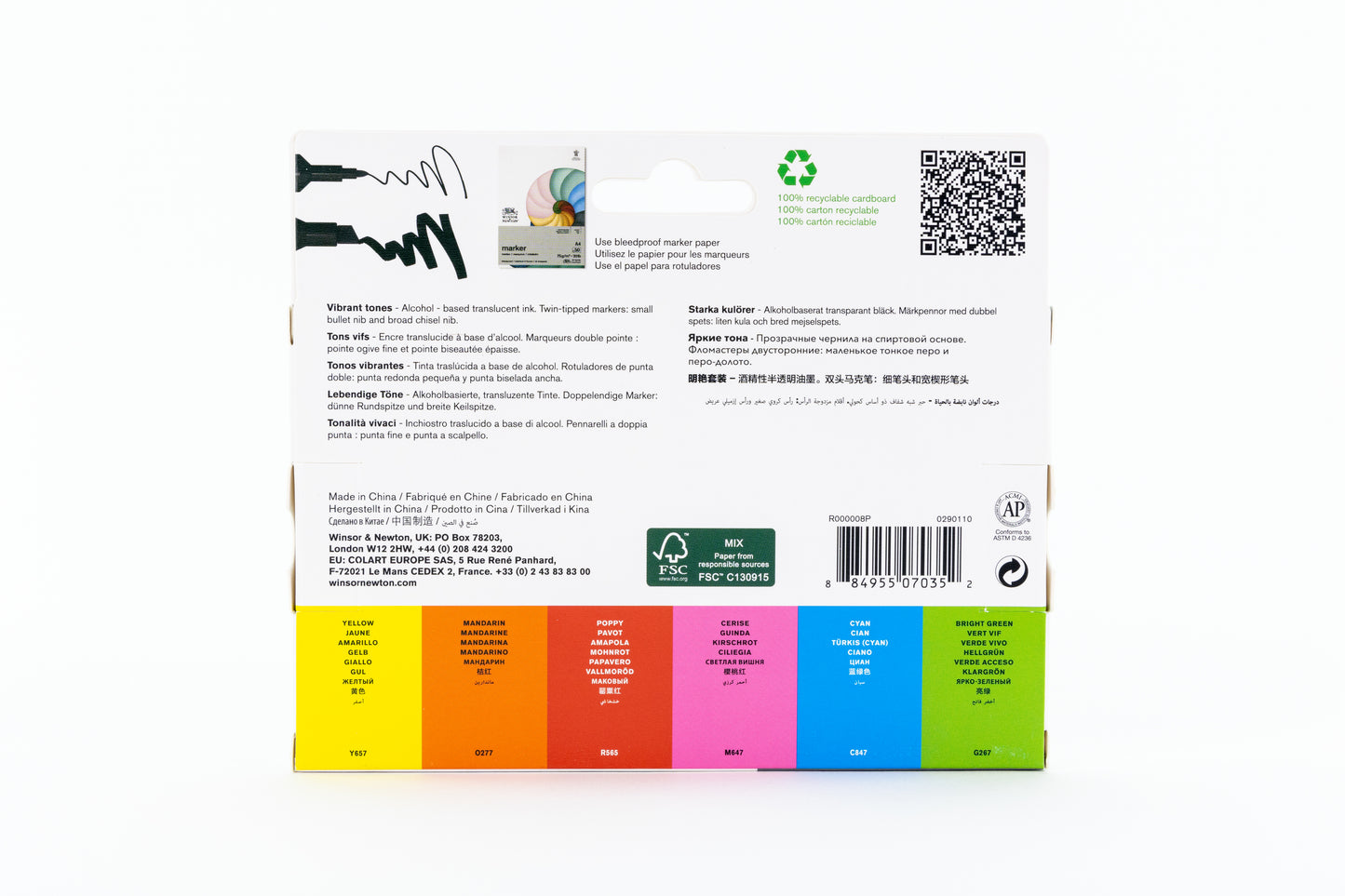 Winsor & Newton ProMarker - 6 Vibrant Tones - Winsor & Newton at DRK Crafts