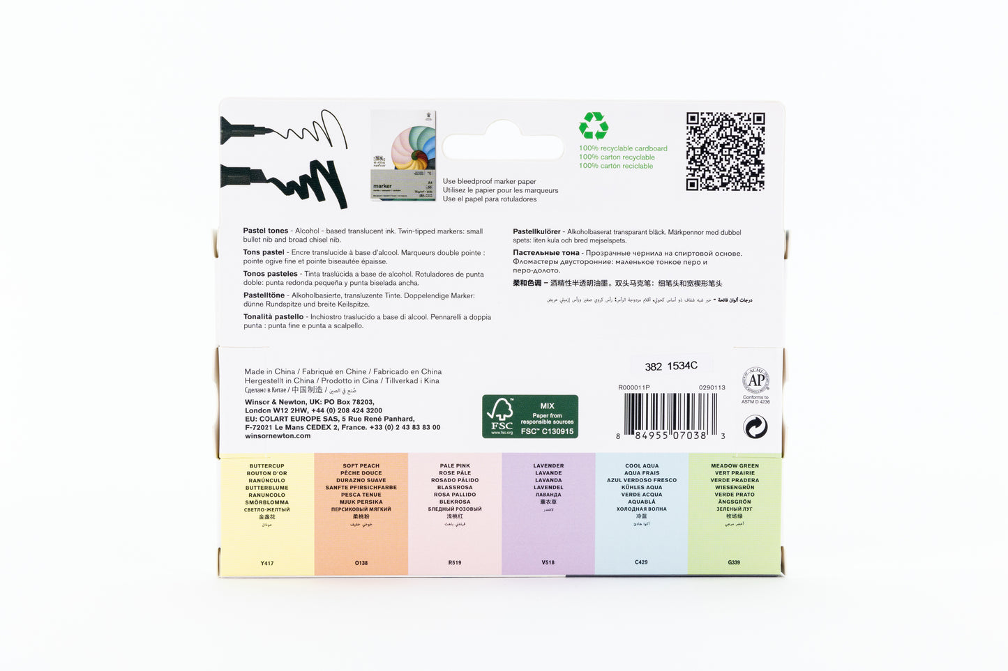 Winsor & Newton ProMarker - 6 Pastel Tones - Winsor & Newton at DRK Crafts