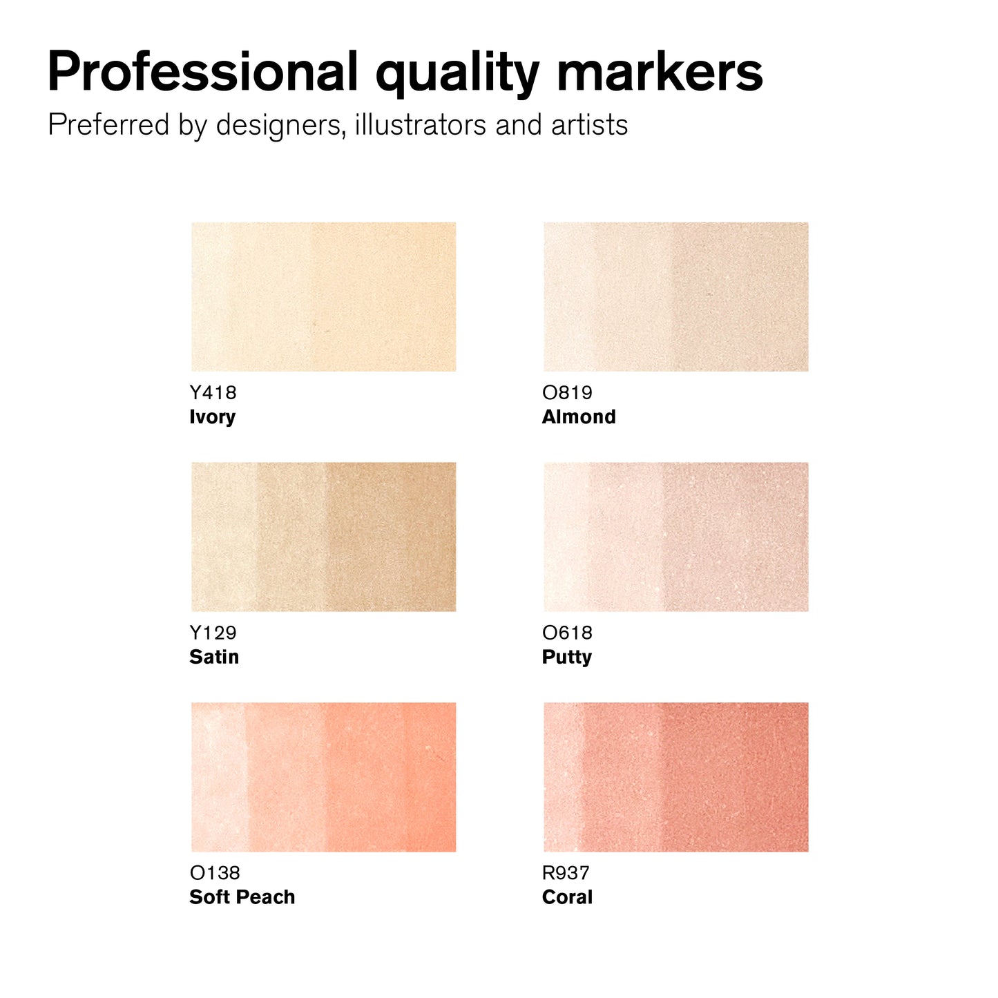 Winsor & Newton Promarker 6 Set - Skin Tones Set 1 - Winsor & Newton at DRK Crafts