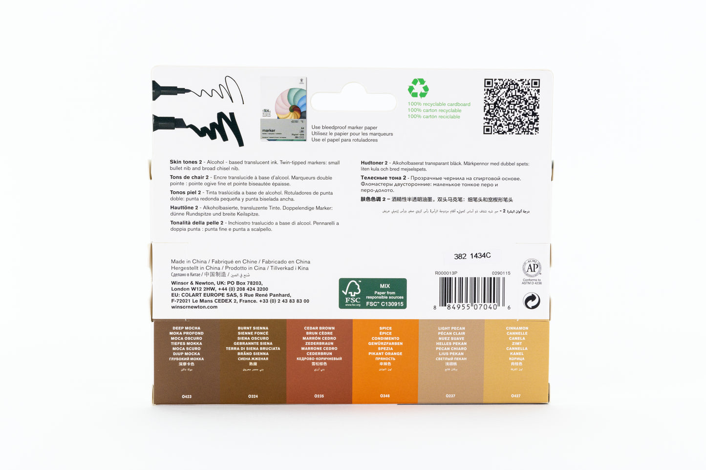 Winsor & Newton ProMkr x6 Skin Tones Set 2 - Winsor & Newton at DRK Crafts