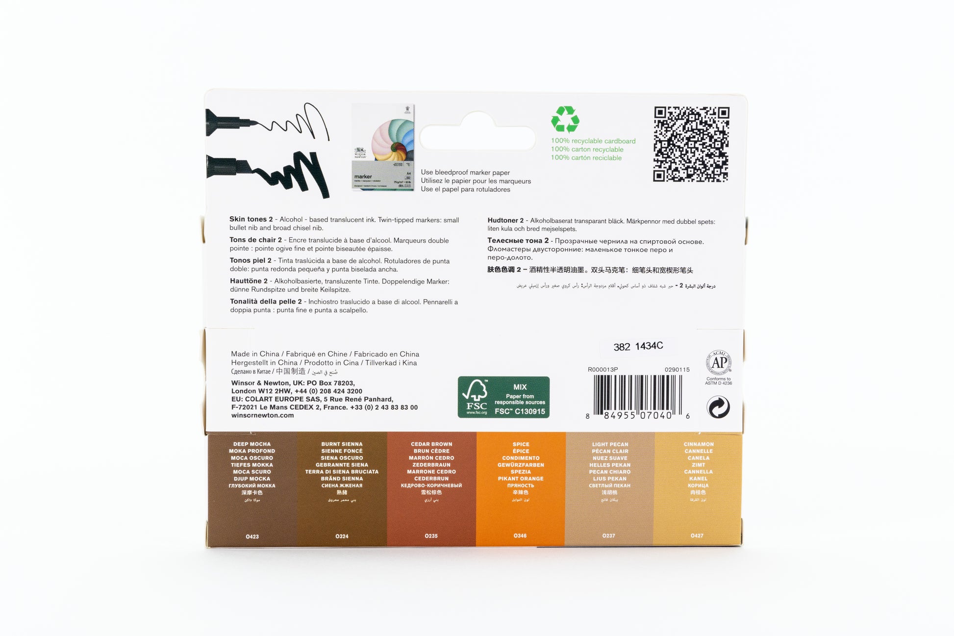 Winsor & Newton ProMkr x6 Skin Tones Set 2 - Winsor & Newton at DRK Crafts