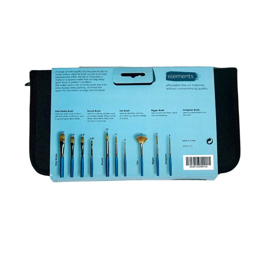 Elements Watercolour 10 Brush Stand – Premium Artist Brush Set