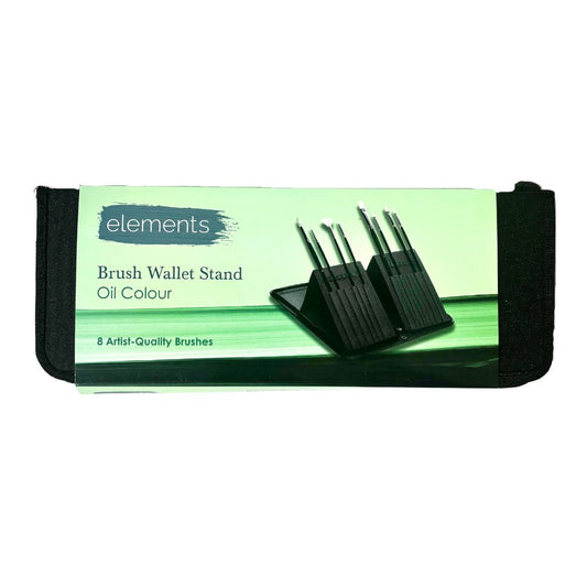 Elements Oil 8 Brush Stand Wallet – Premium Artist Brush Set
