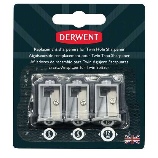Derwent Replacement Sharpeners For Twin Hole Sharpener