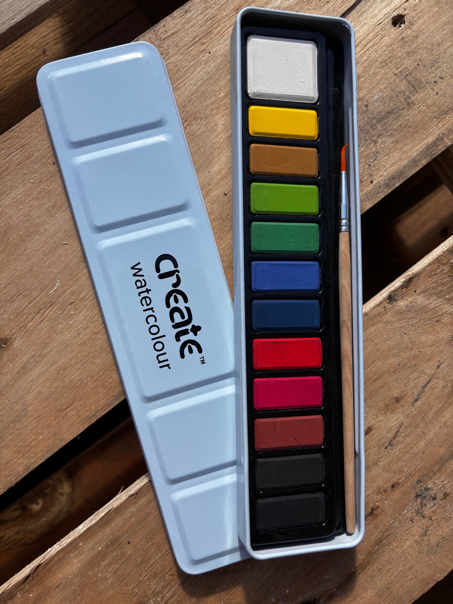Create - Watercolour 12 Paint Tin
