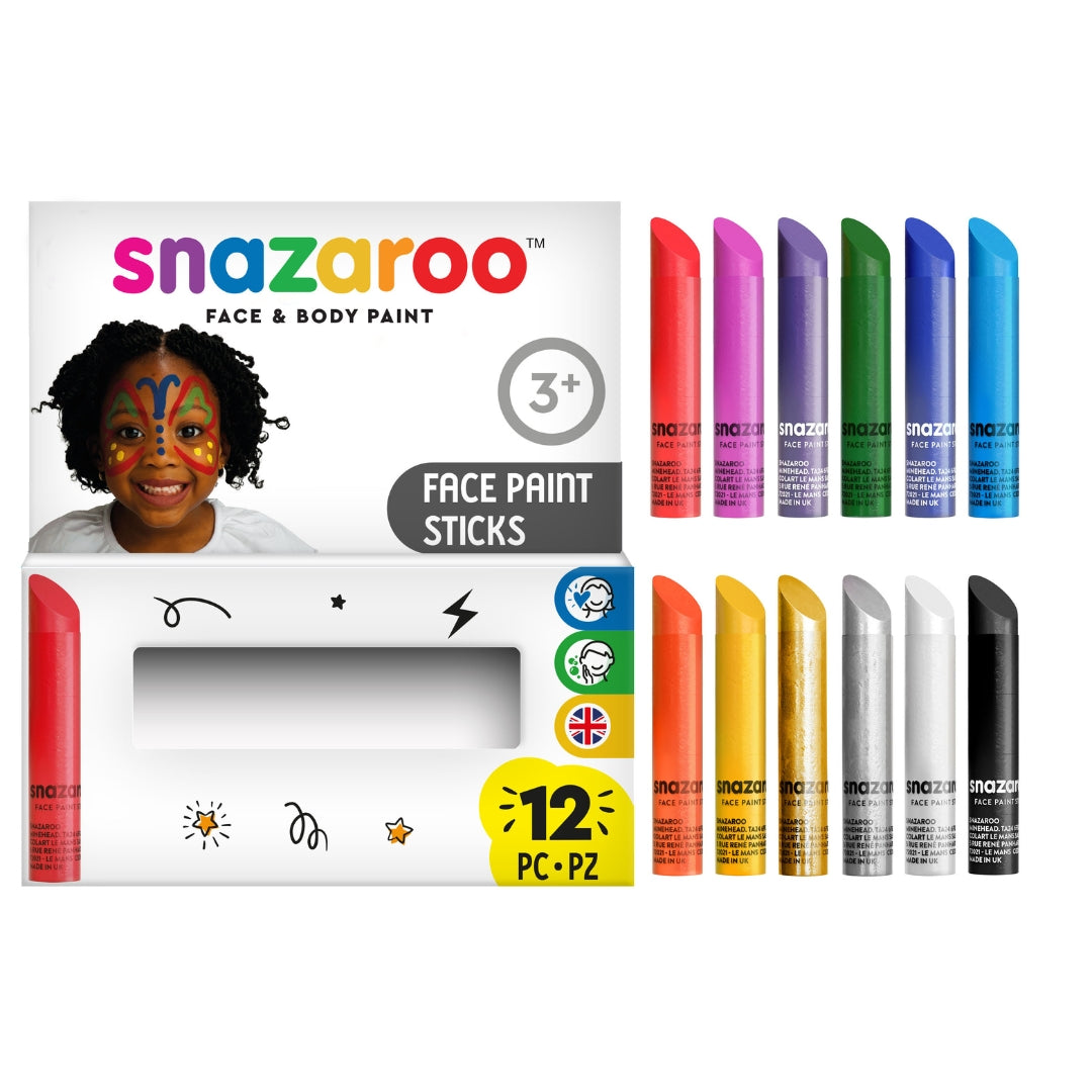 Snazaroo Face Paint Rainbow 12 Face Paint Sticks