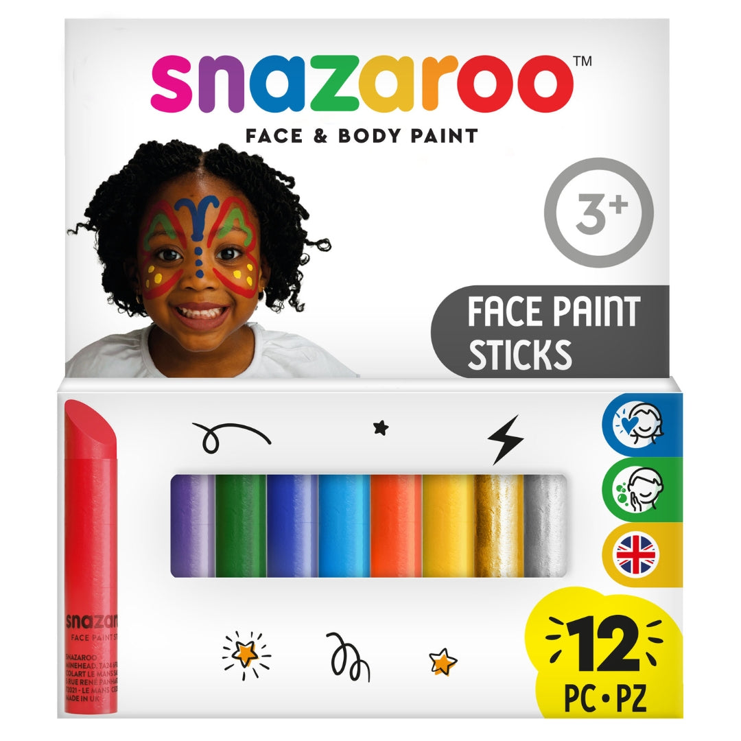 Snazaroo Face Paint Rainbow 12 Face Paint Sticks