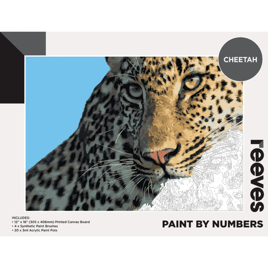 Reeves Paint by Numbers 12x16 inch - Cheetah