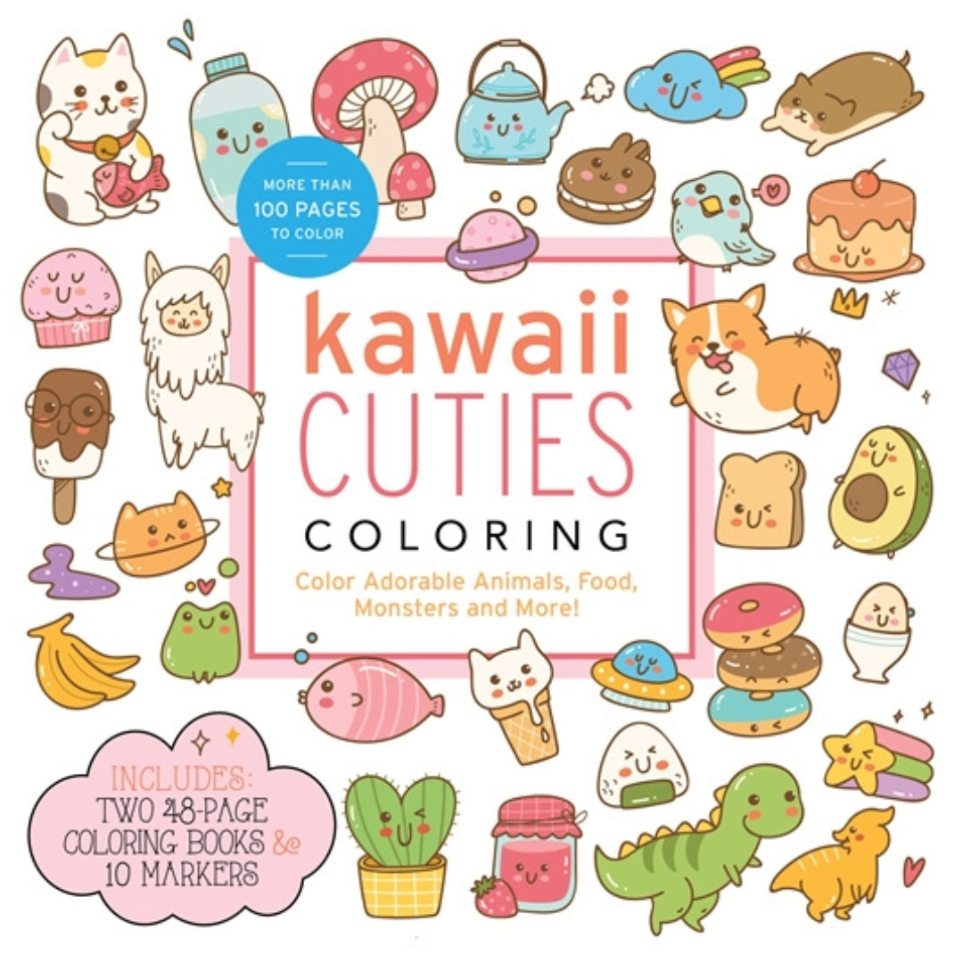 Walter Foster Kawaii Cuties Coloring Kit
