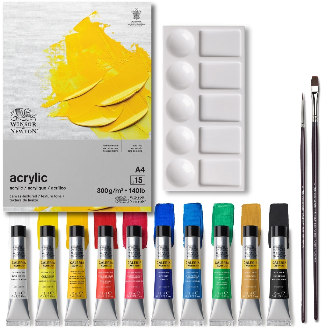 Winsor & Newton Galeria Acrylic Cardboard Set 10X12ml - Winsor & Newton at DRK Crafts