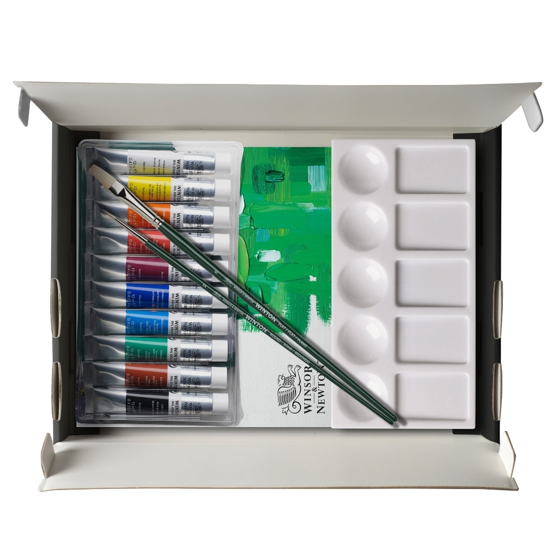 Winsor & Newton Winton Oil Cardboard Set 10x12ml - Winsor & Newton at DRK Crafts