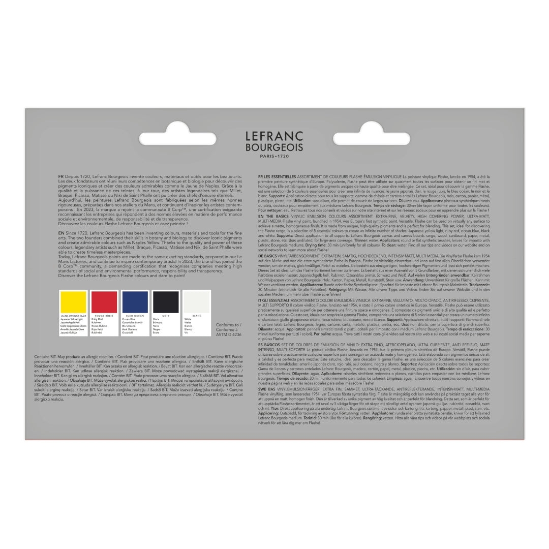 Lefranc Bourgeois Flashe Primary Set 5x80ml