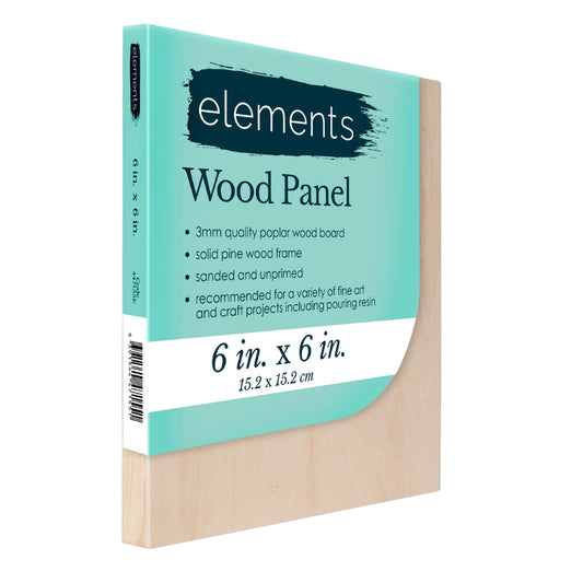 Elements Wooden Panel - 6x6inch – Art & Craft Essential