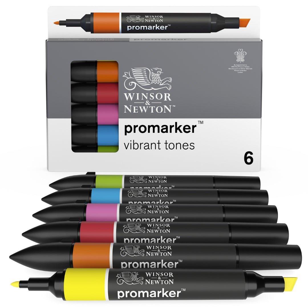 Winsor & Newton ProMarker - 6 Vibrant Tones - Winsor & Newton at DRK Crafts