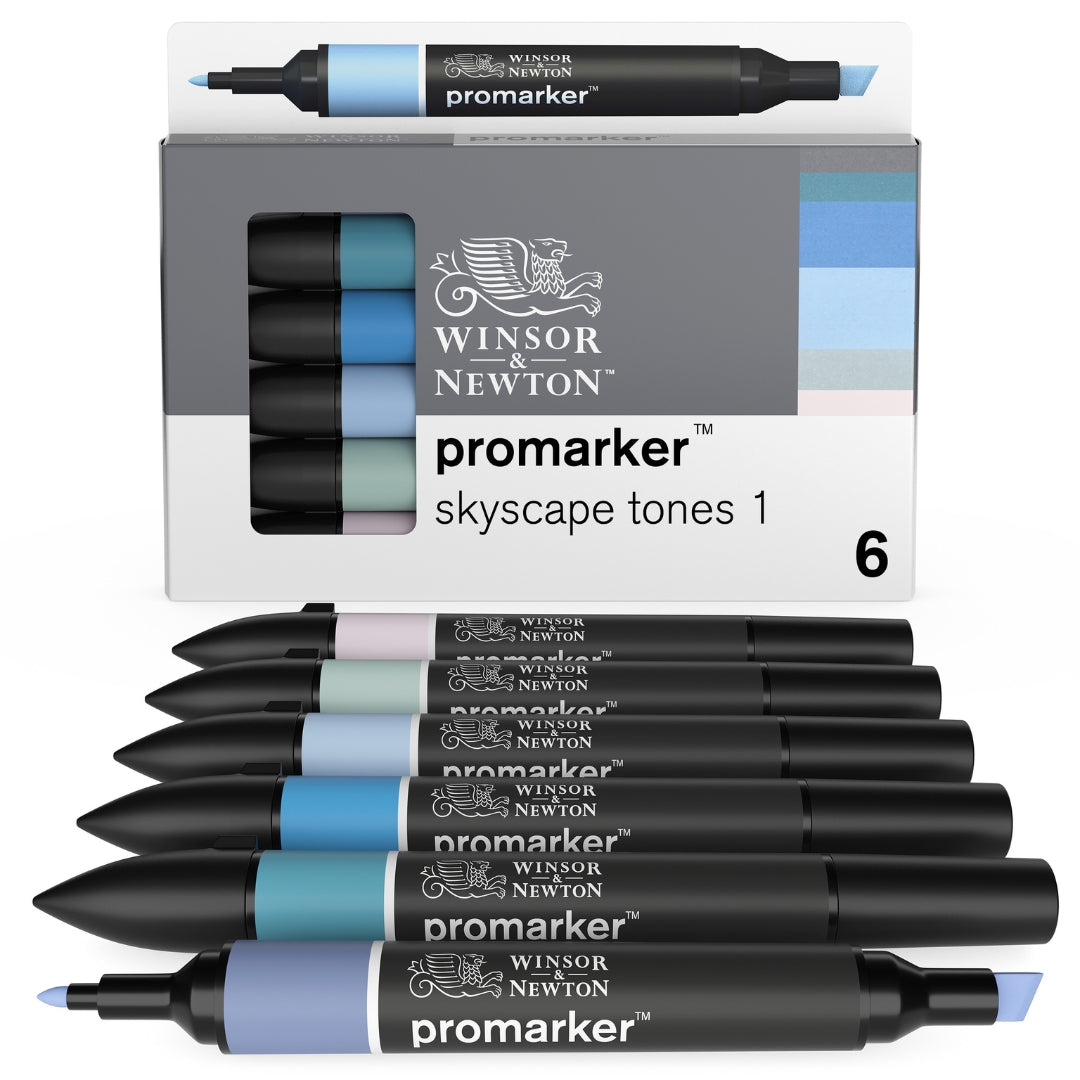 Winsor & Newton Promarker 6 Set - Skyscape - Winsor & Newton at DRK Crafts