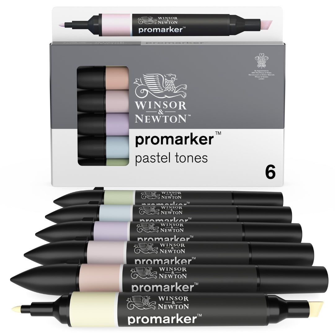Winsor & Newton ProMarker - 6 Pastel Tones - Winsor & Newton at DRK Crafts