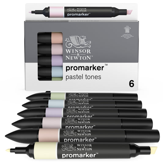 Winsor & Newton ProMarker - 6 Pastel Tones - Winsor & Newton at DRK Crafts