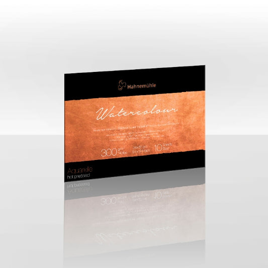 Hahnemuhle Collection Watercolour Block – 24 x 32cm – 300gsm – Hot Pressed