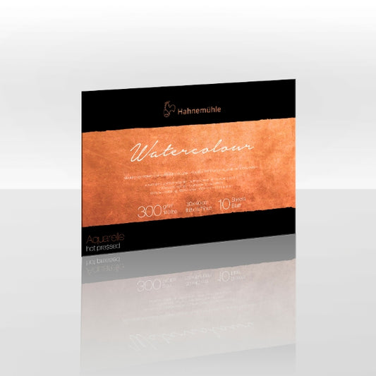 Hahnemuhle Collection Watercolour Block – 30 x 40cm – 300gsm – Hot Pressed