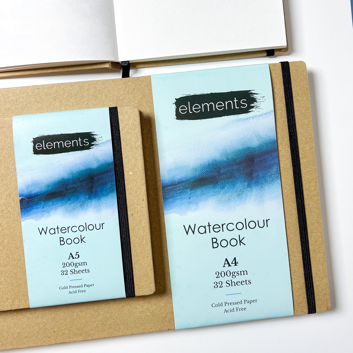 Elements Watercolour Paper Hardback Book Landscape 32s 200gsm - A6 – High Quality Art Paper