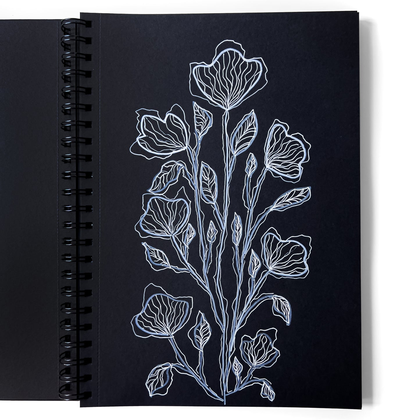 A4 Sketchbook Black Portrait BLACK PAPER 200G 50S – High Quality Art Paper