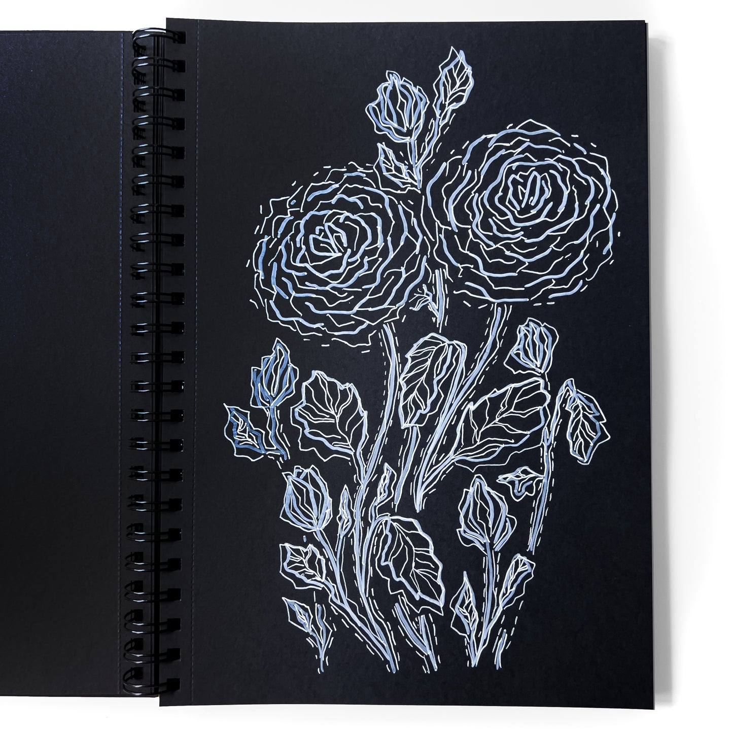 A4 Sketchbook Black Portrait BLACK PAPER 200G 50S – High Quality Art Paper