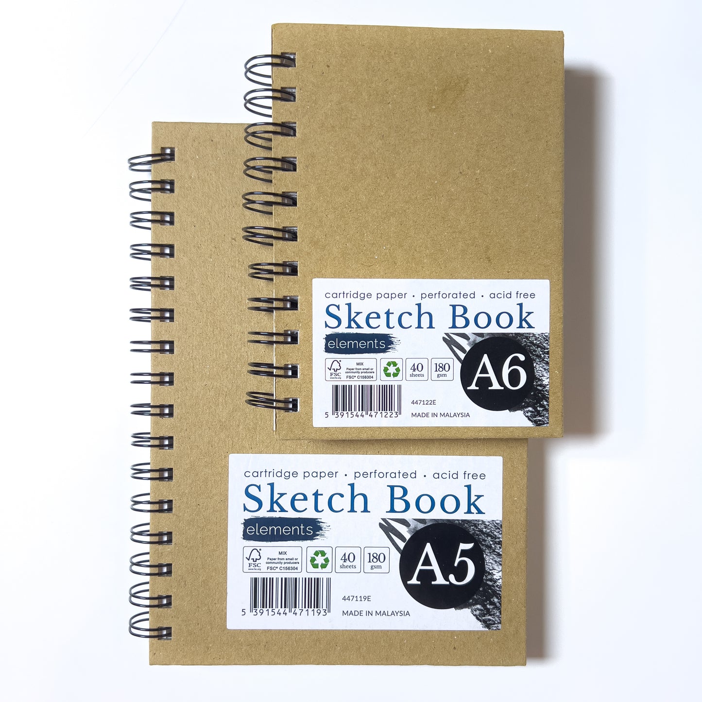 Elements A6 Sketchbook Portrait Kraft 180gsm 40s – Art & Craft Essential