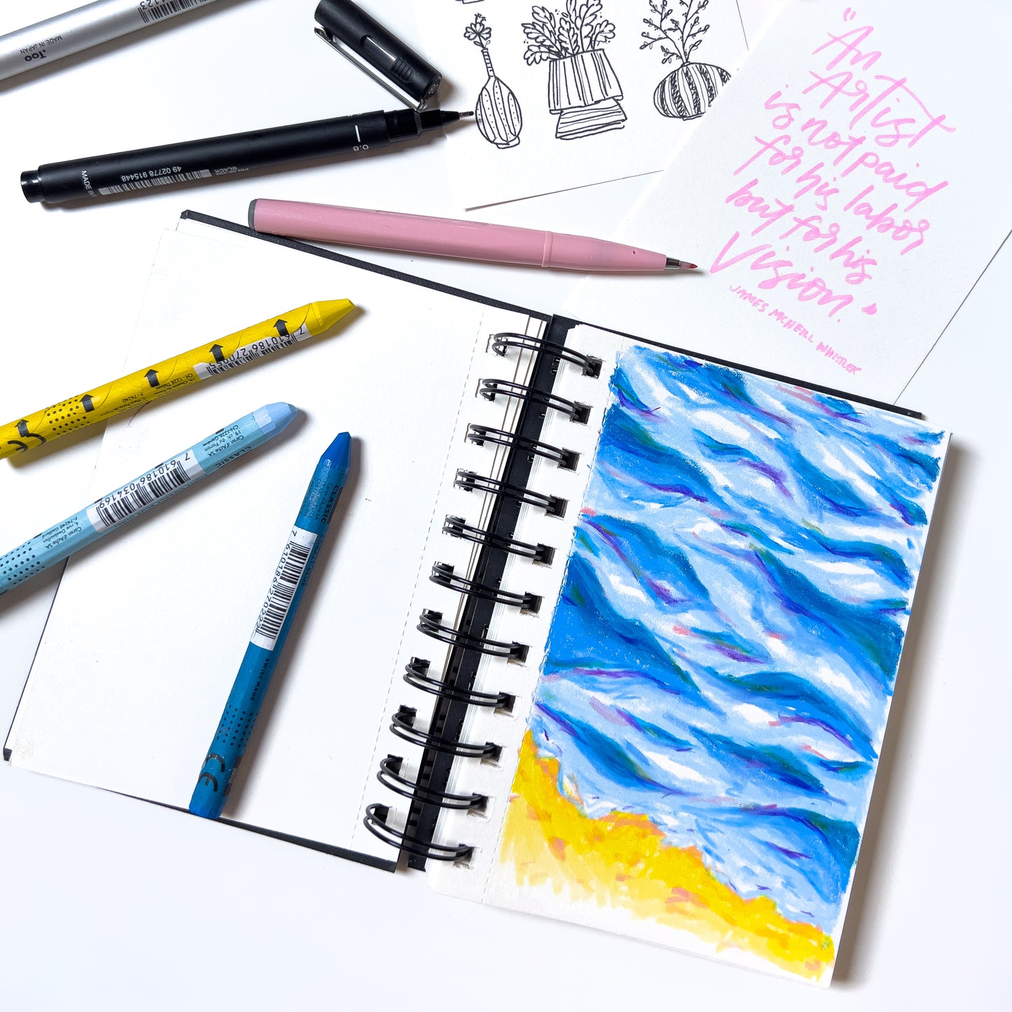 Elements A6 Sketchbook 50s 180gsm Portrait Wire-O Black Cover – Art & Craft Essential